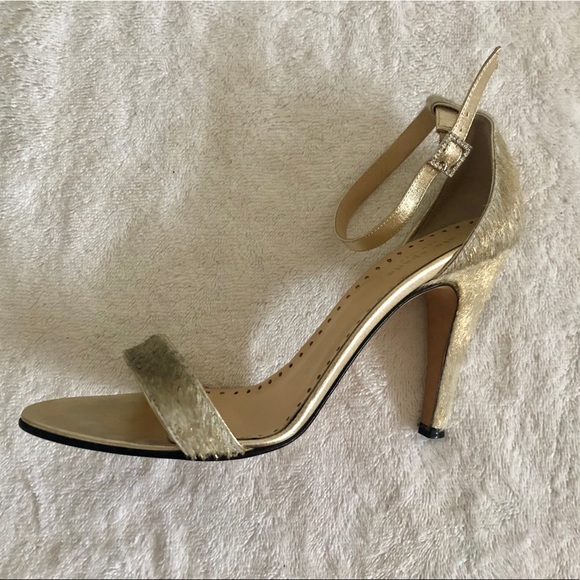 Kate Spade Gold Open Toe Heels - Picture 3 of 6